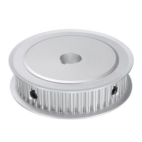 uxcell 5M-48T-1/2B Timing Belt Pulley 1/2" Bore, 48 Teeth Aluminum Alloy Synchronous Wheel with Keyway, Pitch 5mm Tooth for 15mm Width Belt