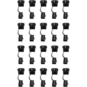 Maxmoral 20PCS 6N-4 Black Wire Sleeve Round Cable Wire Strain Relief Sleeve Grommet PP Nylon 66 Engineering Plastic Cable Protection Buckle Suitable for Fixed Protection of Electrical Product