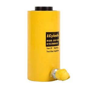 60T Hydraulic Jack Ram 2" Stroke Hollow Single Acting Hydraulic Ram Cylinder Hydraulic Lifting Jack Portable for Machinery, Bridge, RCH-6050