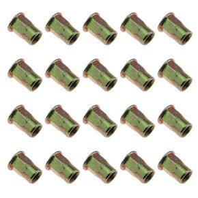 MEETOOT 25PCS Rivet Nuts M8 Automotive Carbon Steel Threaded Nut Head Fastener Suitable for Automotive Furniture Decorative Fastening