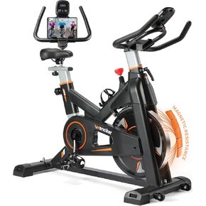 Exercise Bike, WENOKER Stationary Bike for Home Magnetic Resistance, Indoor Bike with Silent Belt Drive, Heavy Flywheel and Digital Display for Home Gym Cardio Workout Training