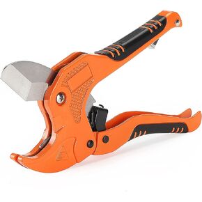 Bates- PVC Pipe Cutter, Cuts up to 1-1/4", Sky Blue Ratcheting PVC Pipe Cutter Tool, Pipe Cutters PVC Pipe Shears, Plastic Pipe Cutter, PEX Pipe Cutter, PVC Cutter Tool, PVC Ratchet Cutter