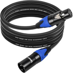 XLR Cable 15 Feet Premium XLR Microphone Cable 3-Pin Balanced Microphone Mic Cord Male to Female XLR Speaker Cable