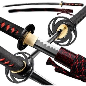 Handmade Japanese Katana Sword 1045 Carbon Steel Real Steel Swords Samurai Swords Full Tang