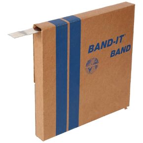 BAND-IT G43199 201 Stainless Steel Giant Band, 1" Width X 0.044" Thick, 100 Feet Roll