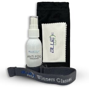 BLUE CUT Replacement Goggle Strap Anti-Fog Spray Microfiber Clean Cloth Pouch Kit