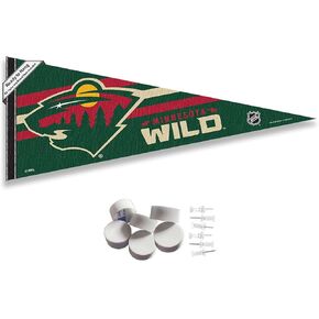 Minnesota Wild Pennant Flag and Wall Tack Pads Mounts