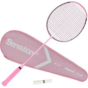 Senston N90 Badminton Racket, 6U Lightweight Badminton Racquet, Professional 100% Full-Carbon Badminton Racket with Grip