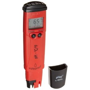 Hanna Instruments HI98128 pHep 5pH/جهاز اختبار درجة الحرارة، 6-25/64 بوصة طول × 1-19/32 بوصة عرض × 1 بوصة ارتفاع