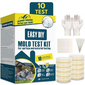 DIY Mold Test Kit for Home, Includes 10 Individual Mold Air Testing Kits ，with Detailed Identification Instructions Included.Suitable for Various Areas Such As Air, Household Surfaces, HVAC System
