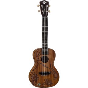 Luna UKECORAL Coral Ukulele All Solid Mahogany with Gig Bag, Satin