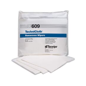 TX609 TechniCloth Blended Nonwoven Cleanroom Wiper, 9" x 9", White (Pack of 3000)