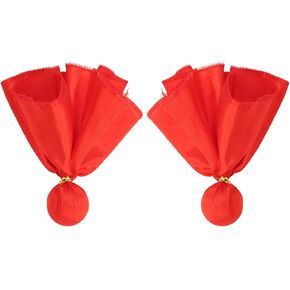 2Pcs Penalty Flag Football Challenge Flags Football Referee Flag Portable Referee Props Throwing Flag,For Sports Game Parties Red (2)