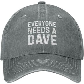 Funny Hat Everyone Needs A Dave Hat Men Dad Hats Fashionable Caps Black
