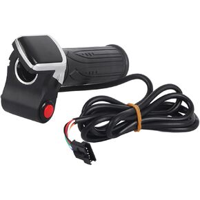 Throttle Grip, Universal Electric Scooter Handlebar with LCD Display 6 Cores Electric Throttle Grip Switch Scooter Wire Twist Throttle Grip for Electric-Bike and Scooters