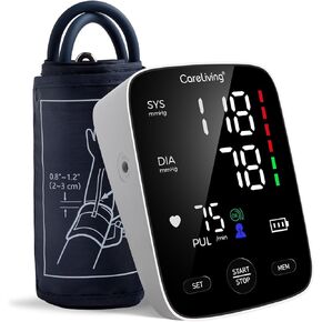 Blood Pressure Monitor, Upper Arm Blood Pressure Monitors for Home Use, 2x199 Readings Memory, Adjustable Arm Cuff 8.7"-16.5", Large Display with LED Background, Light Storage Bag
