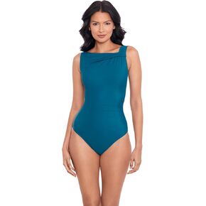 Miraclesuit Women's DD-Cup Swimwear Rock Solid Avra Underwire Tummy Control One Piece Swimsuit