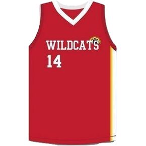Wildcats #14 Basketball Jersey, Red, Size 50 in Chest