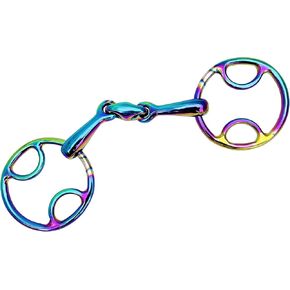 Horse Bits Bevel Rainbow Bit Snaffle Lose Ring Stainless Steel Horse Bits