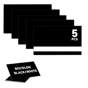5PCS Laser Engraving Double Color ABS Plastic Sheet,Two-Tone Laserable Engraving Plastic Sheets for Name Badge,Office Label,Laser Artistic Product,Size 11.73" x 11.73",Black/White