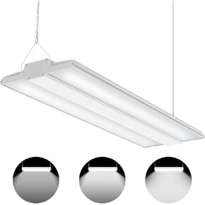 ADUB Linear High Bay LED Light 150W UL DLC Listed, 1.3 FT LED Warehouse Lights High Bay Shop Fixture Dimmable 0-10V, 22,500 LM, 5000K Commercial Hanging Bay Light for Workshop Garage Barn, 100-277V
