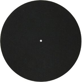 Turntable Platter Mat, Universal Turntable Slip Mat, Anti Vibration Non Slip Wool Felt Turntable Mat for LP Record Player. Black