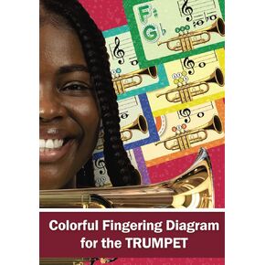 Colorful Fingering Diagram for the Trumpet: Trumpet Fingering Chart (Brass Fingering Charts)