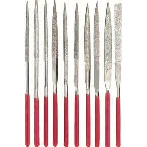 Diamond File Set Needle File Set Jewelry Tools Hobby Tools for Miniatures, Diamond Files for Sharpening, Jewelry Making Set, 10 Pieces, 5-1/2″ Long