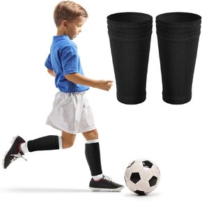 Shin Guard Sleeves for Kids Youth Football Shin Guard Holders Compression Soccer Sleeve Socks with Pocket for Shin Pads Shin Guards for Kids Teenagers Adults Beginner