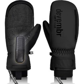 Ski Mittens with Wrist Guards and Undercuff Design, Snowboard Mittens Touchscreen