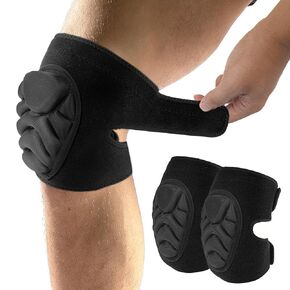 Adult Knee Pads for Gardening, Non-Slip Collision Adjustable Anti-Slip Strap with Thick EVA Foams for House Cleaning, Repairs, Floor Spreading, Volleyball, Soccer, Dance(L)