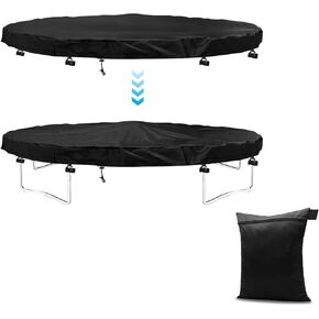 14 FT Trampoline Cover for Winter, Trampoline Waterproof Dust-Proof Anti-UV Protective Snow Winter Cover
