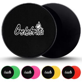 Celebrita Pair of Gliding Discs Core Sliders Ab, Back, Hip, and Leg Exercise Gear for Gym, Home, Yoga, Pilates | Strengthen Abdomen, Burn Fat, Improve Balance