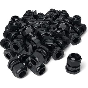 20 PCS 3/4" NPT Nylon Cable Gland Joints with Gaskets, IP68 Adjustable Lock Nut Strain Relief Cord Grip Waterproof Cable Glands