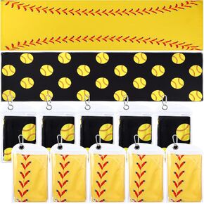 Tudomro 12 Pack Basketball Cooling Towels, 40''x12'' Basketball Breathable Chilly Towel with Bags, Sports Towels Microfiber Ice Towel for Team Gift Sport Party Favors(Black and Orange)
