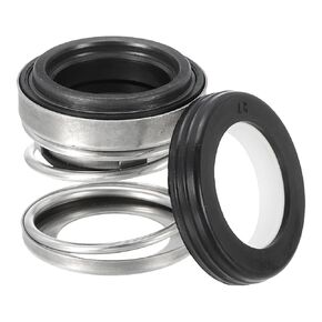 PATIKIL Mechanical Shaft Seal Replacement, 108-15 Ceramic Carbon Ring Sealing Shaft Spring Kit for Water Pump Oil Cylinder, Black Silver, 0.59" (15mm)