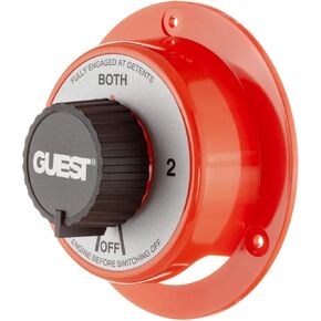 Seachoice Battery Select Switch, 4 Positions 1/2/Both/Off, 5-1/2 in. Dia. X 2-5/8 in. High