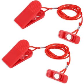 2pcs Treadmill Magnet Safety Key, 1,57x0,59in Magnetic Safety Switch Universal Treadmill Emergency Stop Magnet for Treadmills Running Machines (Rectangle)