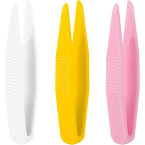 3 Pcs Mini Plastic Tweezers Clips Portable