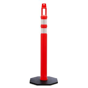 Mutual Industries D-Top Delineator with 12 lb. Black Base, 42"