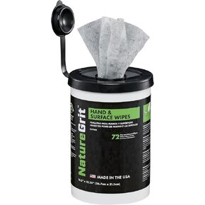 NatureGrit Hand & Surface Wipes: Mechanic Hand Cleaning & Degreaser Wipes, Heavy Duty Grease, Grime Removal, Hand Cleaner Wipes for Mechanics, Degreaser Hand Wipes, Mechanic Wipes, Workshop Use (1)