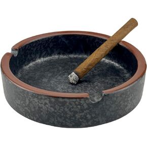 Ceramic Ashtray，Home Ashtray，Ashtray，Cigarette Ashtray For Indoor Or Outdoor Use，Coffee bar ashtray，Cool Lava Dazzling Black Ashtray