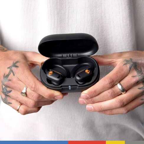 Skullcandy Push Play Active in-Ear Wireless Earbuds, 34 Hr Battery, Stay-Aware Mode, Microphone, Works with iPhone Android and Bluetooth Devices - Preppy Blue in Kuwait