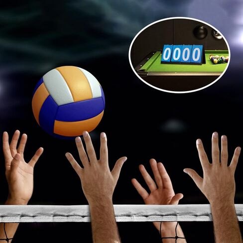 Tabletop Scoreboard Large Numbers 4 Digit Score Flipper Sports Scoreboard Score Keeper for Badminton Sports Competition in Kuwait