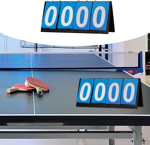 Tabletop Scoreboard Large Numbers 4 Digit Score Flipper Sports Scoreboard Score Keeper for Badminton Sports Competition in Kuwait