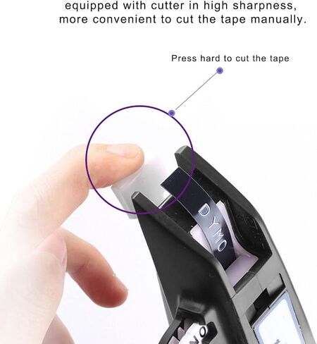 Embossing Label Maker, Clear Number Letter Mini Label Printer with Cutter No Ink Handheld Small Labeler Machine for 6mm to 9mm Tape for The Home and Office Organization(Red) in Kuwait