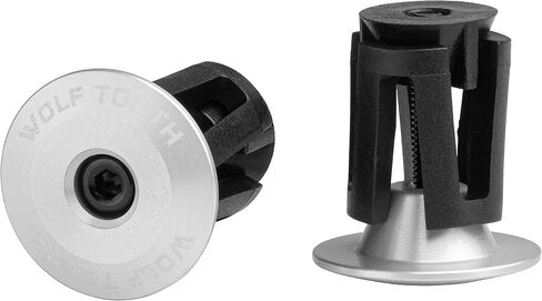 Wolf Tooth Alloy Bar End Plugs (Set of 2) - Black in Kuwait