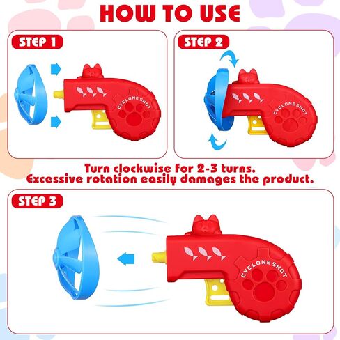 Sumind 18 Pieces Cat Fetch Tracking Interactive Toys with 5 Colors Flying Propellers for Indoor PET Cat Kitty Training Chasing (Blue, Cat) in Saudi Arabia