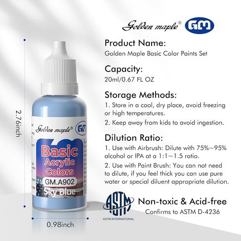 Basic Color Miniature Paints Set - 16 x 20ml Basic Colors Miniature Painting Kit, with 1 Fine Detail Paintbrush, Acrylic Model Paint Set for Miniature Painting (Game Color) in Saudi Arabia