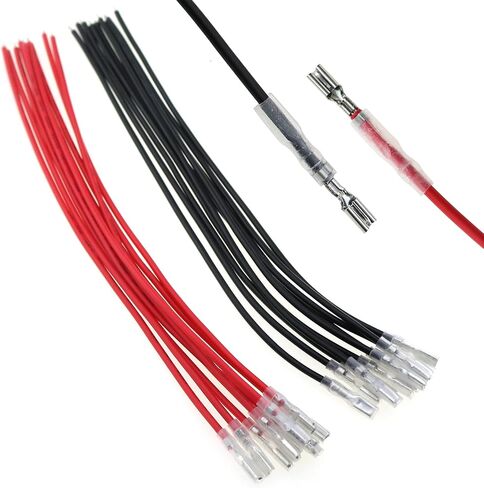 20PCS 2.8mm Female Fork Crimp Terminal Quick Connector with Insulation Sleeve Wire Length 20cm Suitable for Mechanical Equipment Electrical Equipment Electrical Systems in Saudi Arabia